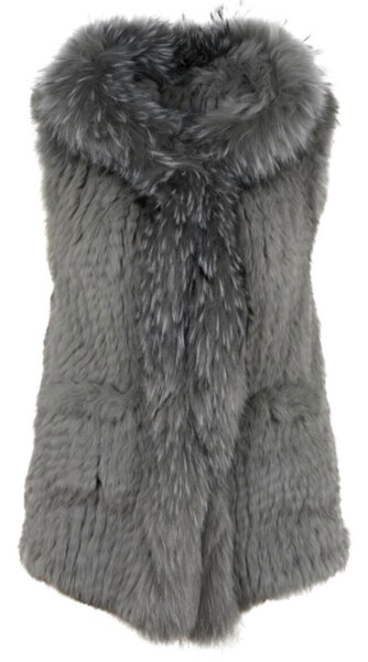 Vêtement en cuir Gilets cuir & fourrure  gris