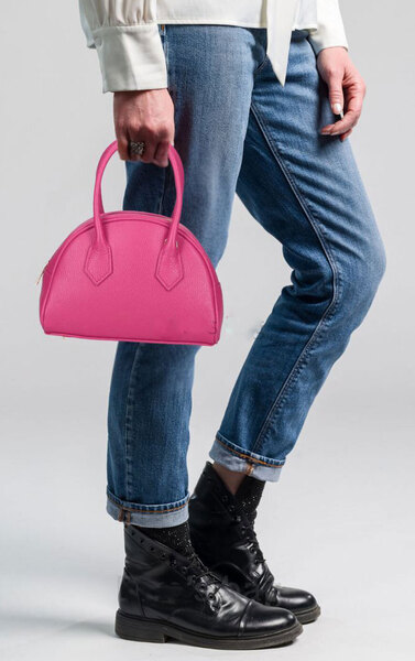 Vêtement en cuir Maroquinerie femme rose