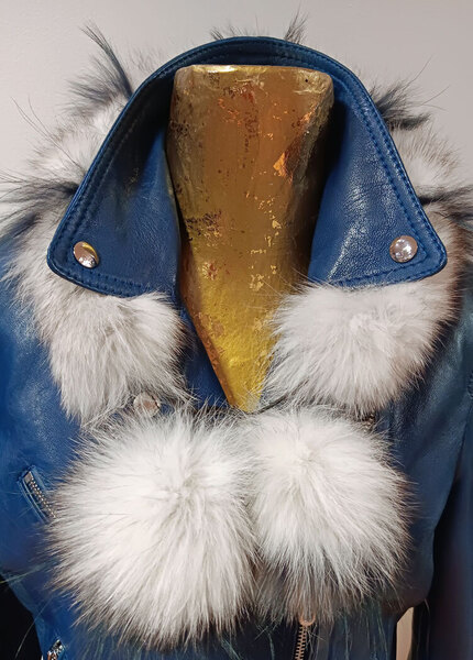 Vêtement en cuir Accessoires bleu, blanc