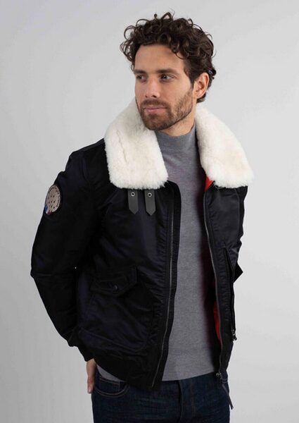 Vêtement en cuir Blousons textile noir