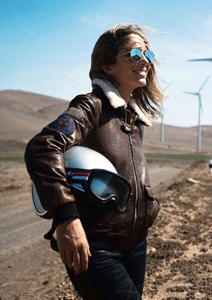 Vêtement en cuir Blousons cuir cognac