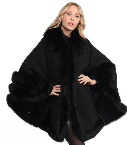 Vêtement en cuir Fourrures & Vêtements chauds  noir