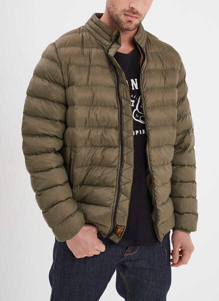 Vêtement en cuir Veste, parka & doudoune textile kaki