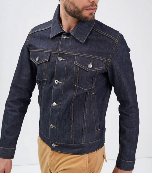 Vêtement en cuir Blousons textile bleu