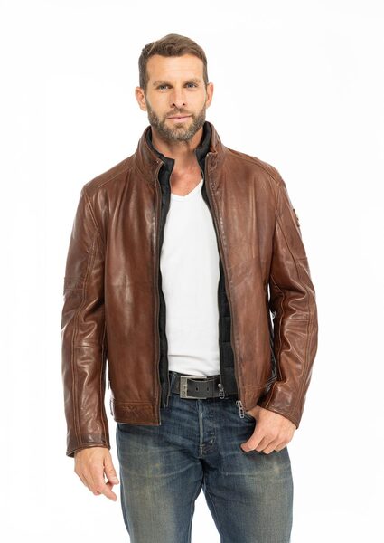 Vêtement en cuir Vestes & Trois Quart cuir cognac