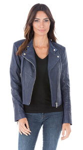 Blouson cuir femme Oakwood, Redskins, Schott Blousons en cuir CUIRS GUIGNARD en cuir agneau ref KAYLIN