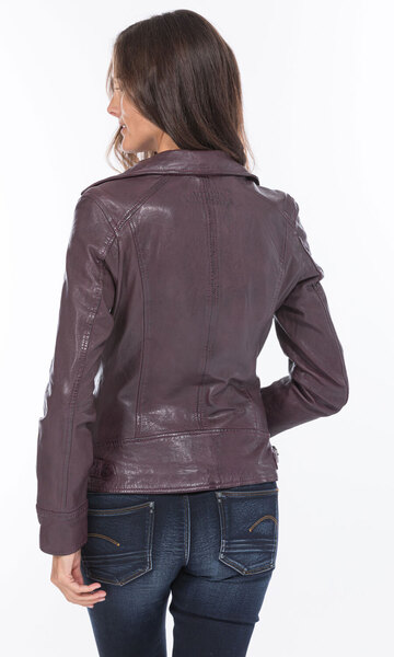 blouson cuir femme agneau prune 62065 style perfecto  (5)