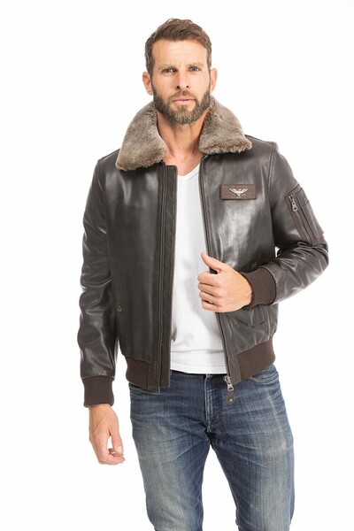 blouson cuir homme marron redskins texaco (2)