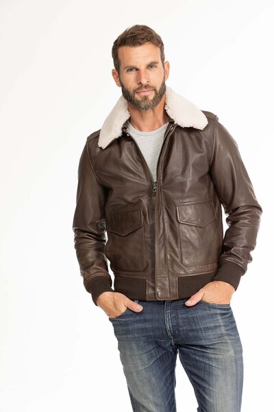 SCHOTT : veste cuir homme Schott, bombardier homme, flight jacket