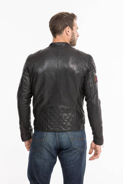 blouson cuir homme redskins noir r�f 132 (9)