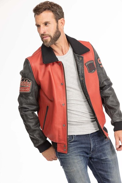 Blousons vestes trois quart cuir pas cher homme 3