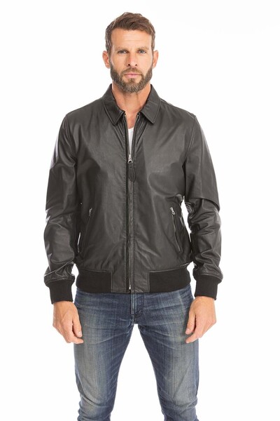Bombers cuir homme pas cher shop
