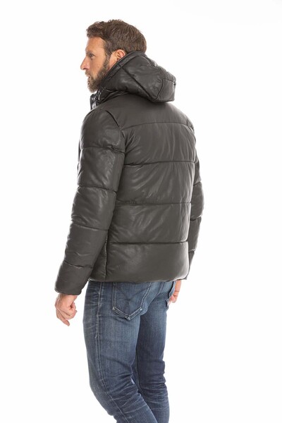 Doudoune cuir deals schott homme