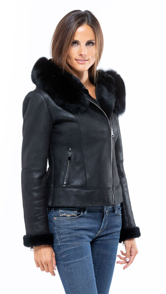 Perfecto fourrure femme outlet