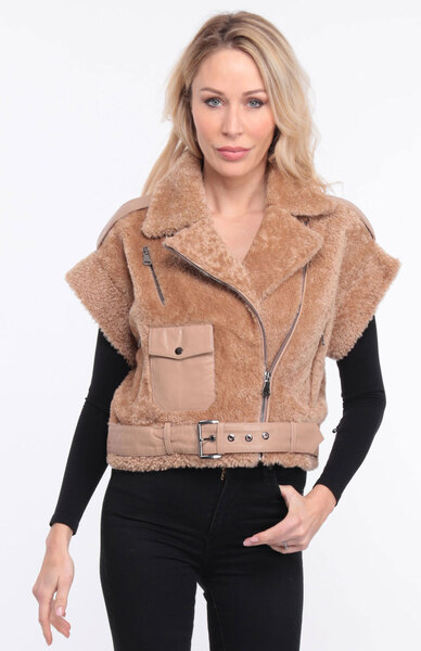 Vêtement en cuir Fourrures & Vêtements chauds camel