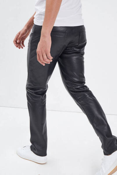 Vêtement en cuir Pantalons cuir noir