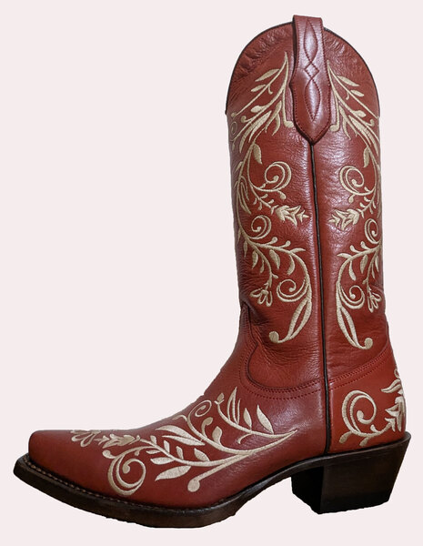 Vêtement en cuir Santiags femme rouge