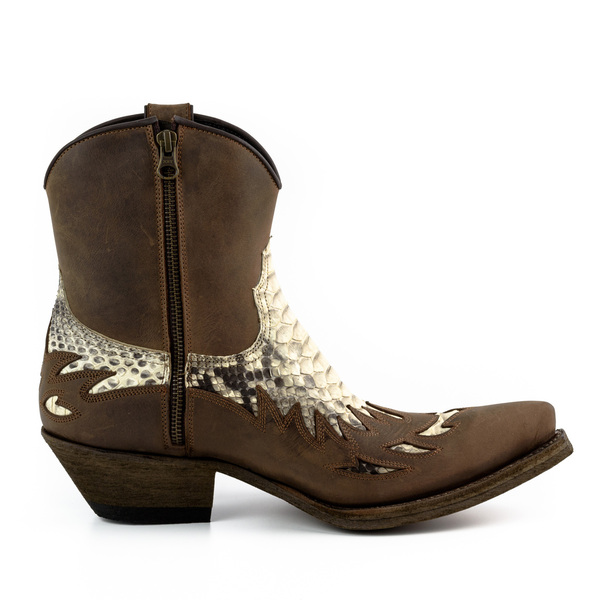 bottes cuir mayura cowboy crazy old sadale piton natural réf 211 (6)