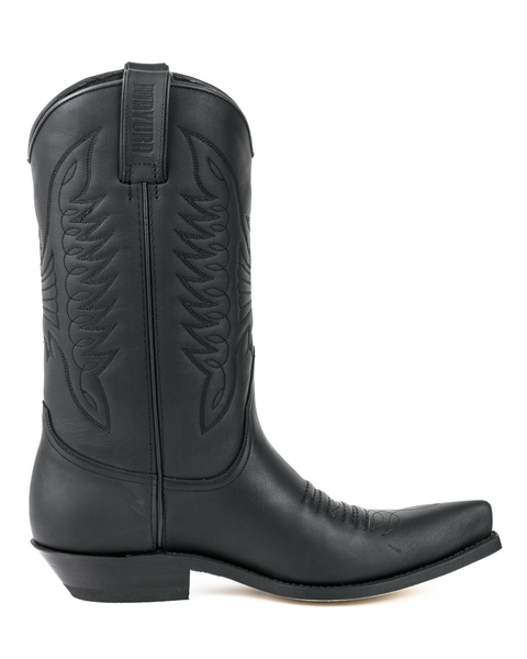 Santiags homme en cuir ref 209 noir noir