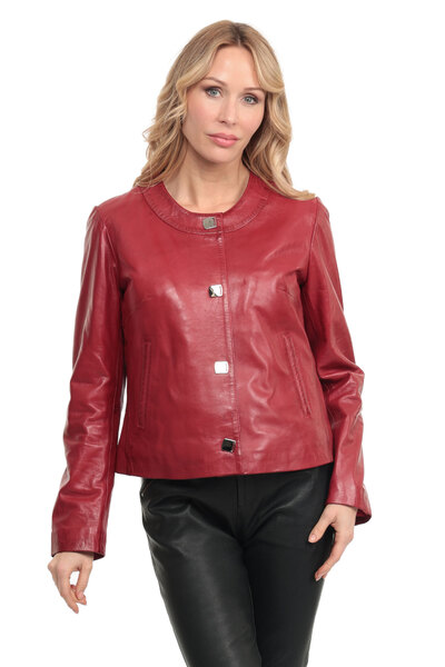 Vêtement en cuir Femme rouge