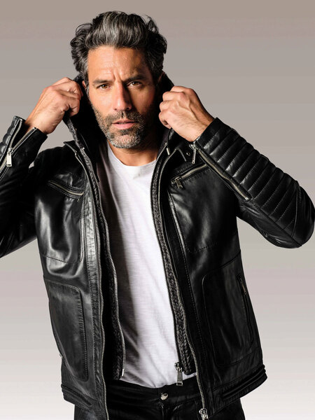 Vêtement en cuir Blousons cuir noir