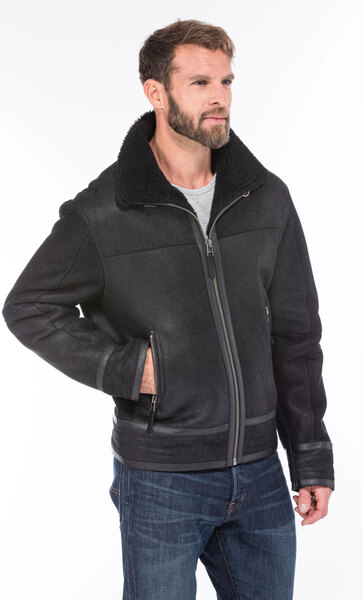 Vêtement en cuir Blousons cuir noir