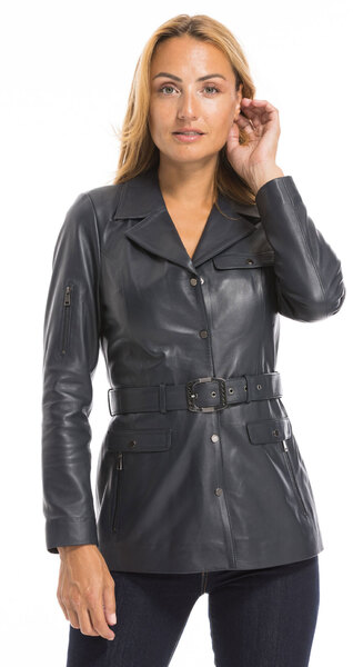 Vêtement en cuir Les bonnes affaires Femme bleu