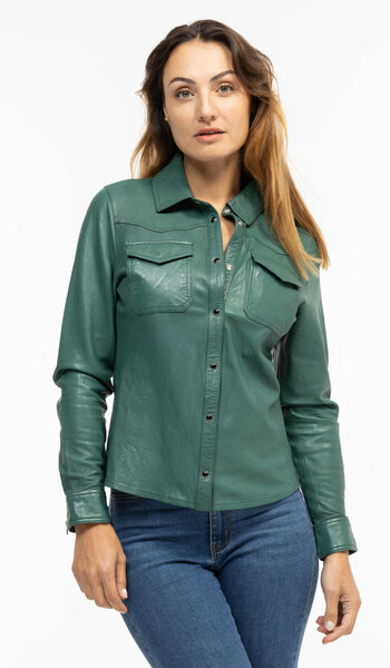 Vêtement en cuir Vestes cuir vert