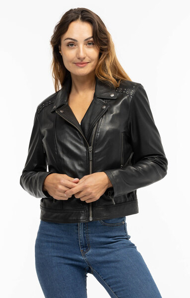 Vêtement en cuir Les bonnes affaires Femme noir