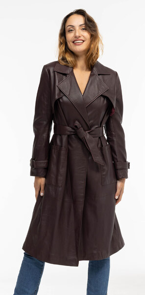 Vêtement en cuir Les bonnes affaires Femme bordeaux