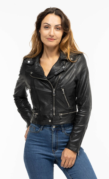 Vêtement en cuir Les bonnes affaires Femme noir