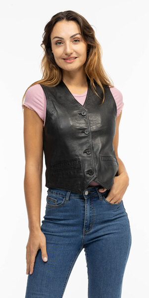 Vêtement en cuir Gilets cuir & fourrure  noir