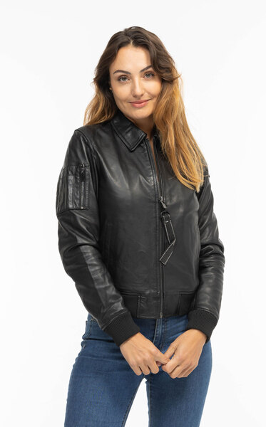 Vêtement en cuir Blousons cuir noir