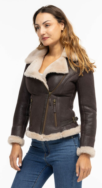 Vêtement en cuir Blousons cuir marron