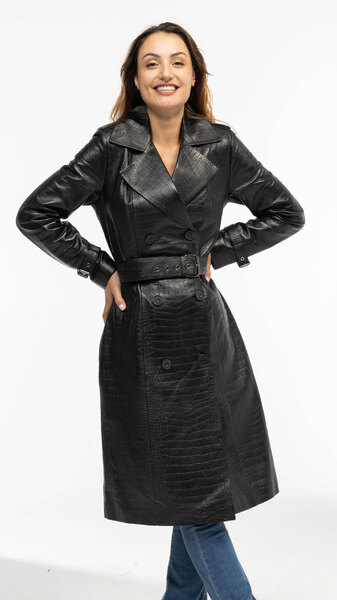 Vêtement en cuir Manteaux cuir noir