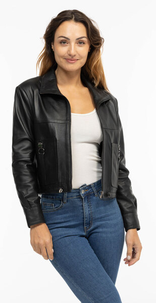 Vêtement en cuir Vestes cuir noir