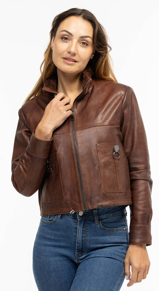 Vêtement en cuir Vestes cuir marron