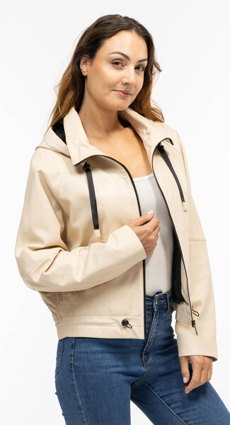 Vêtement en cuir Blousons cuir beige