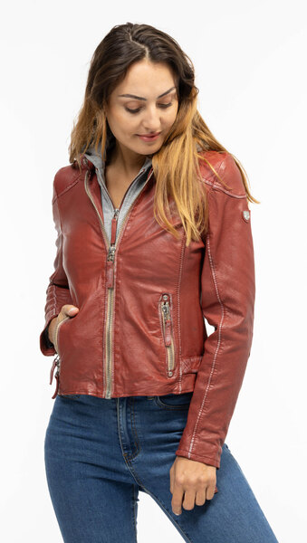 Vêtement en cuir Blousons cuir rouge