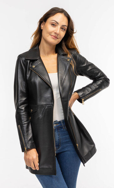 Vêtement en cuir Les bonnes affaires Femme noir