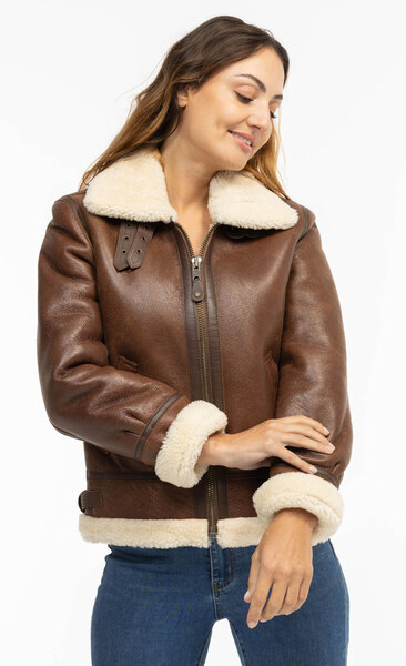 Vêtement en cuir Blousons cuir marron