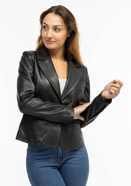 Vêtement en cuir Vestes cuir noir