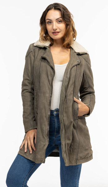 Vêtement en cuir Les bonnes affaires Femme vert