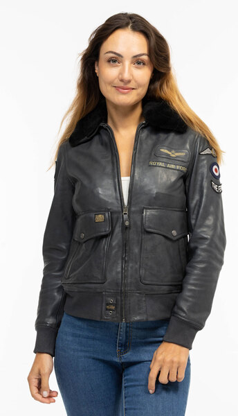 Vêtement en cuir Blousons cuir bleu