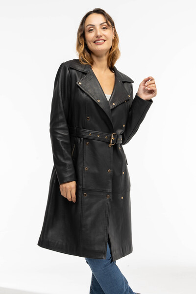 Vêtement en cuir Manteaux cuir noir