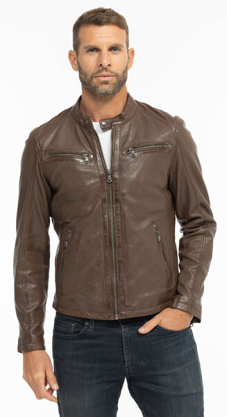 Vêtement en cuir Blousons cuir marron