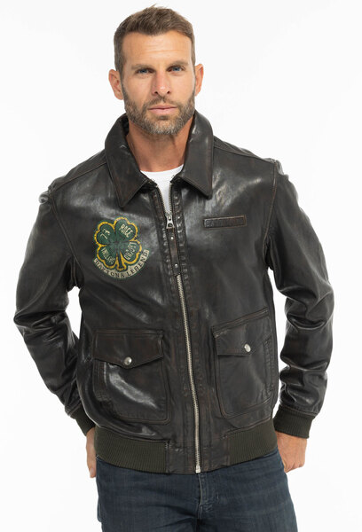 Vêtement en cuir Les bonnes affaires Homme noir