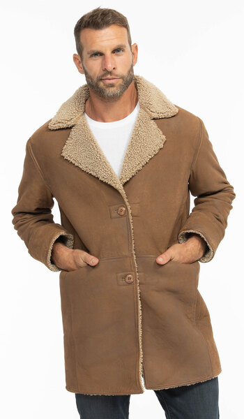 Vêtement en cuir Les bonnes affaires Homme camel