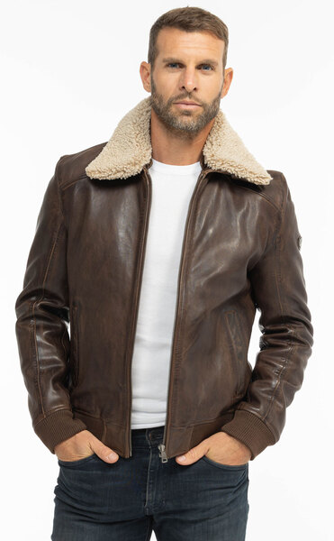 Vêtement en cuir Blousons cuir marron