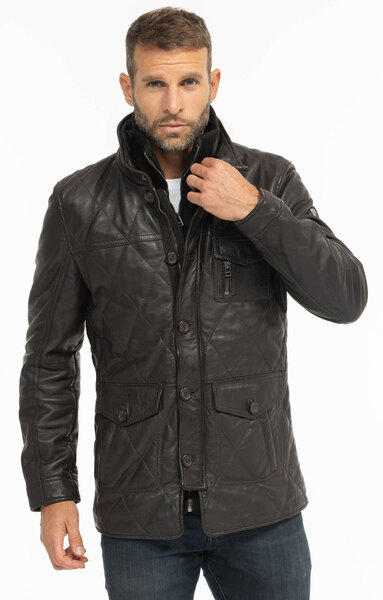 Vêtement en cuir Vestes & Trois Quart cuir marron